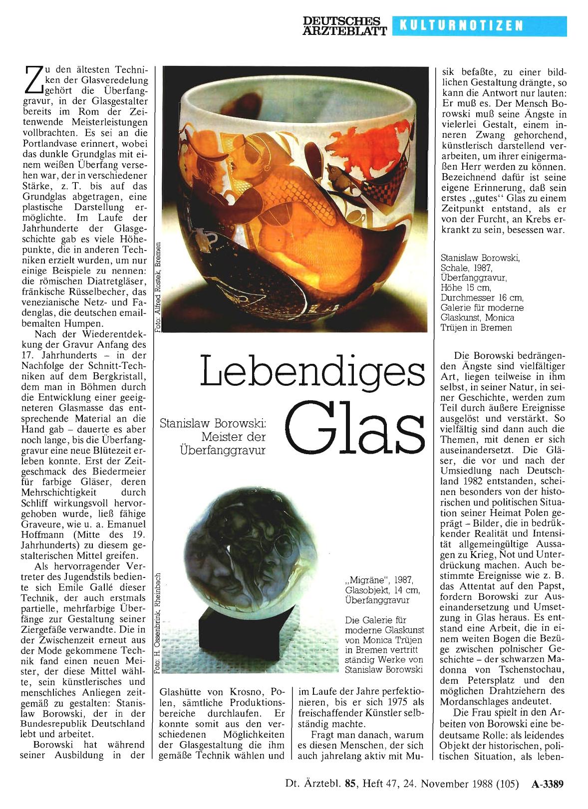 Vorschauseite 1: Lebendiges Glas: Stanislaw Borowski - Meister der Überfanggravur