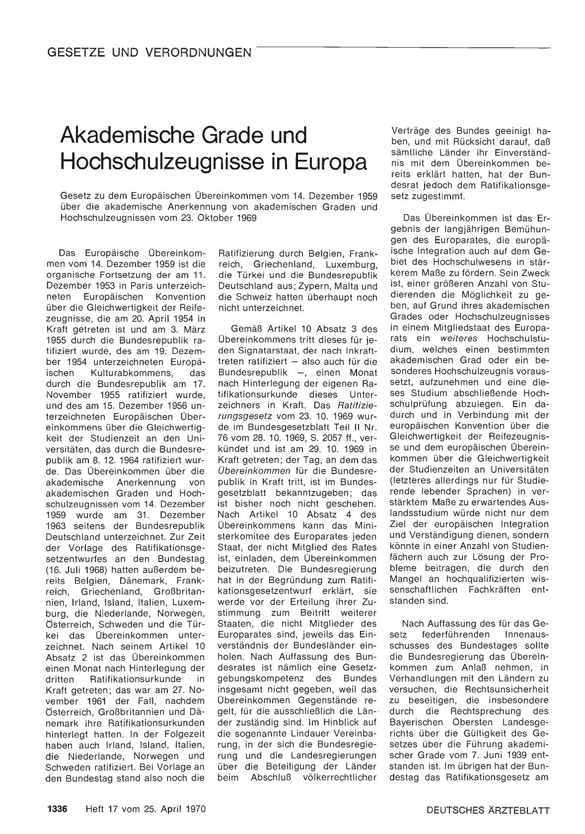 Vorschauseite 1: Akademische Grade und Hochschulzeugnisse in Europa