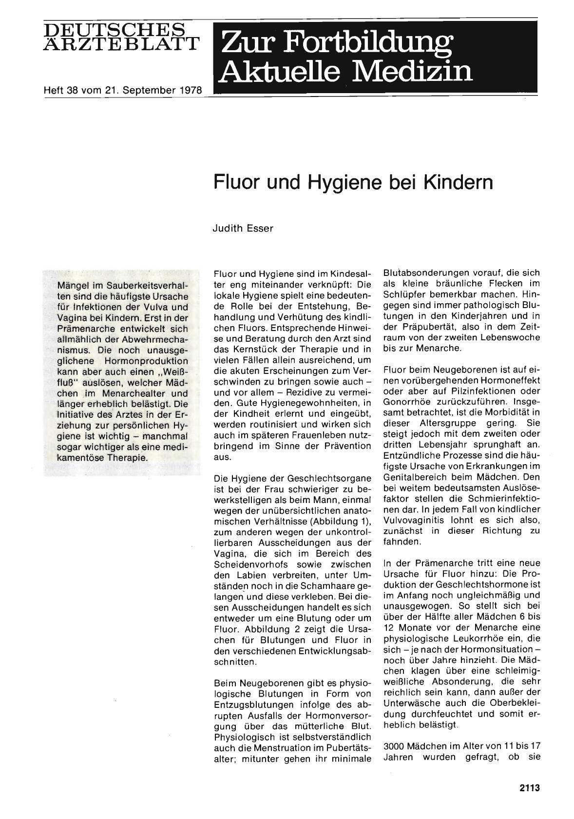 Vorschauseite 1: Fluor und Hygiene bei Kindern