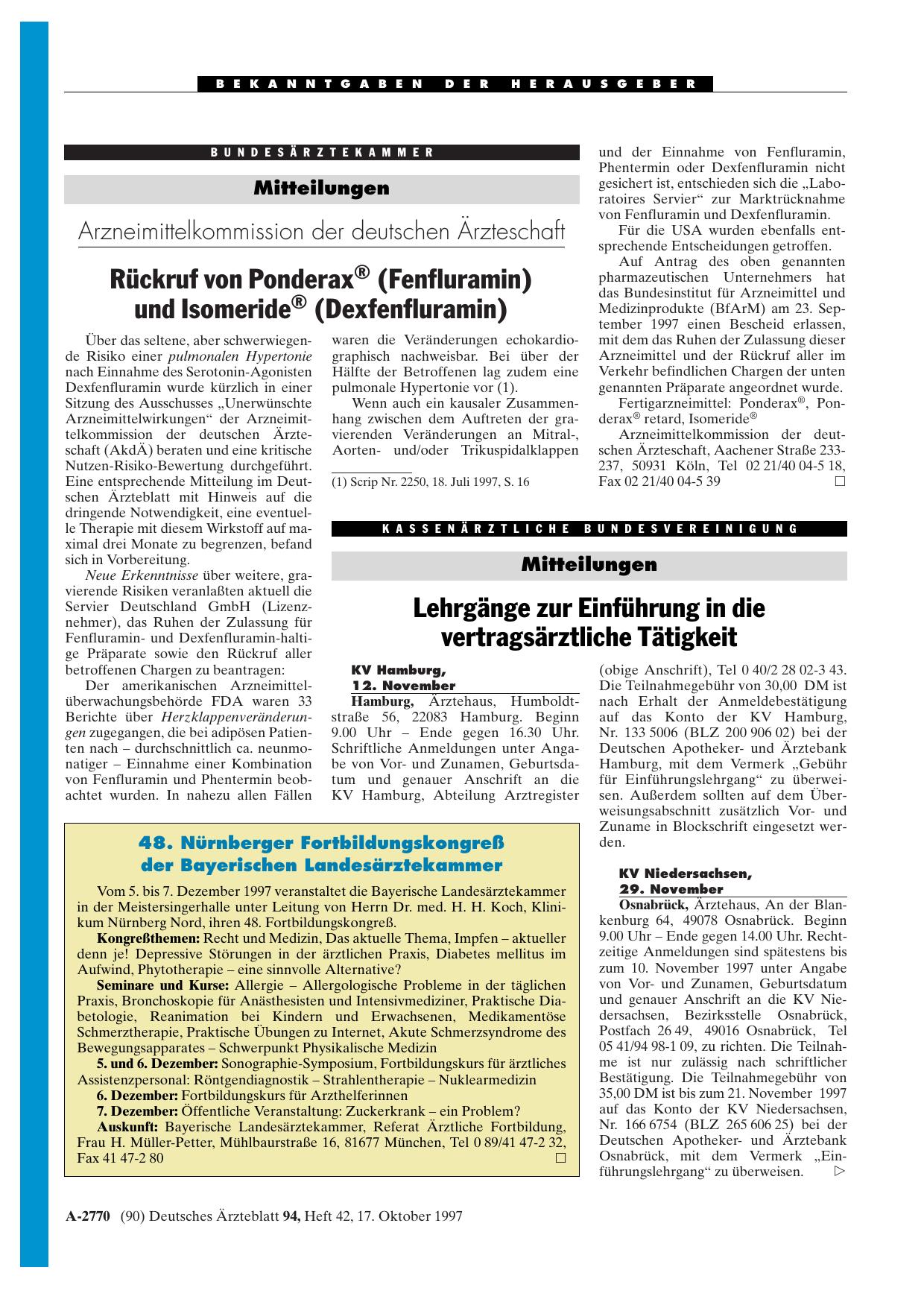 Vorschauseite 1: Lehrgänge zur Einführung in die vertragsärztliche Tätigkeit