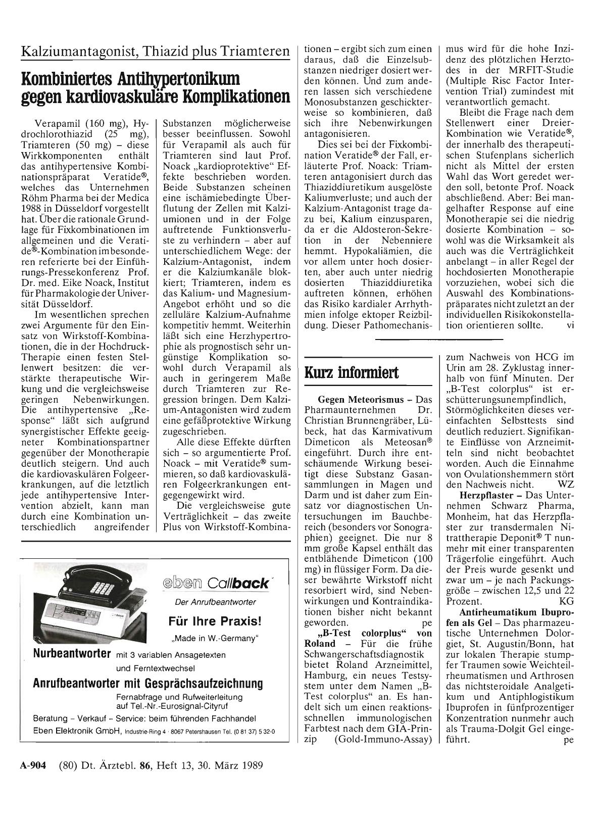 Vorschauseite 1: Kurz informiert
