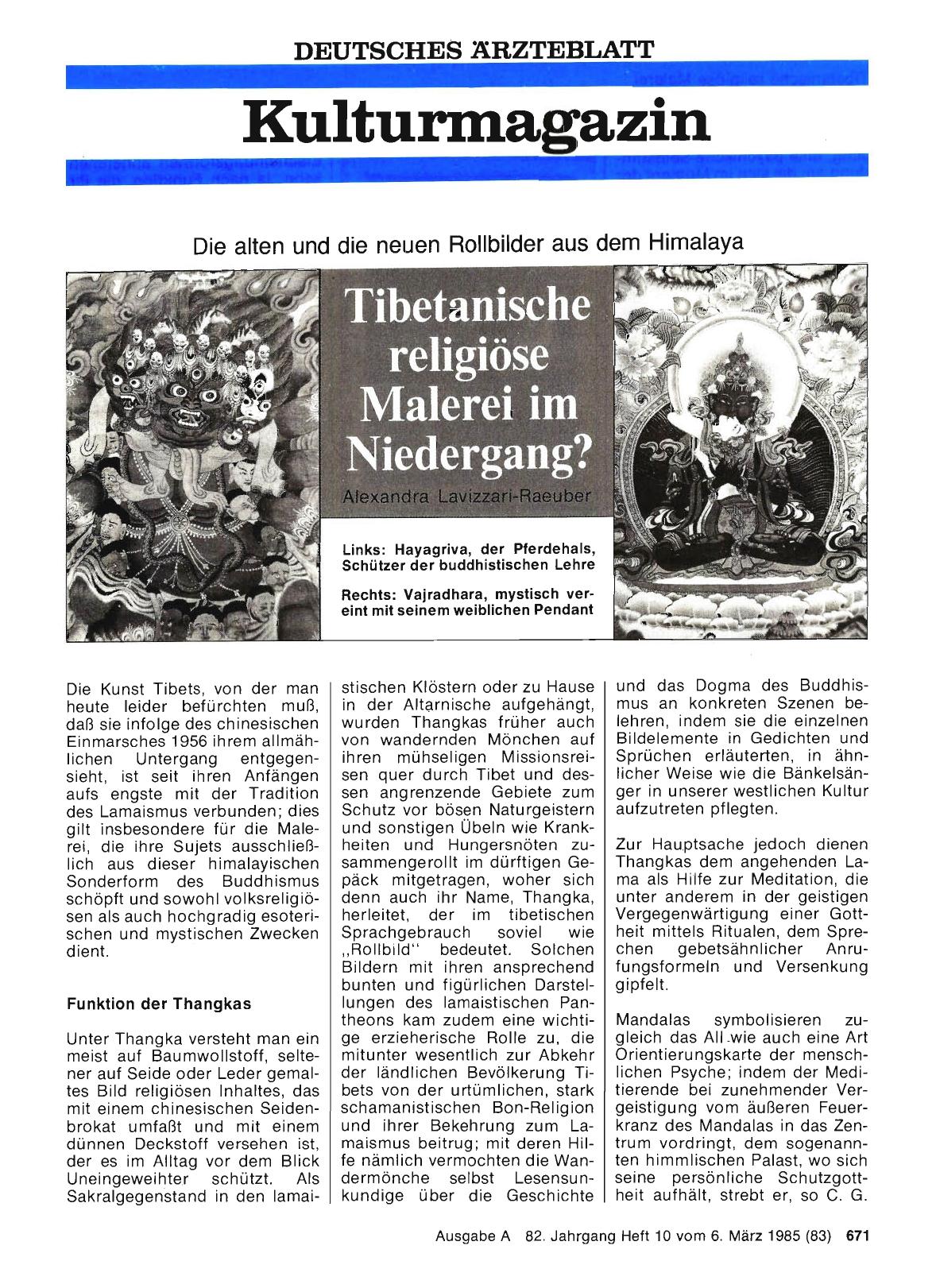 Vorschauseite 1: Tibetanische religiöse Malerei im Niedergang