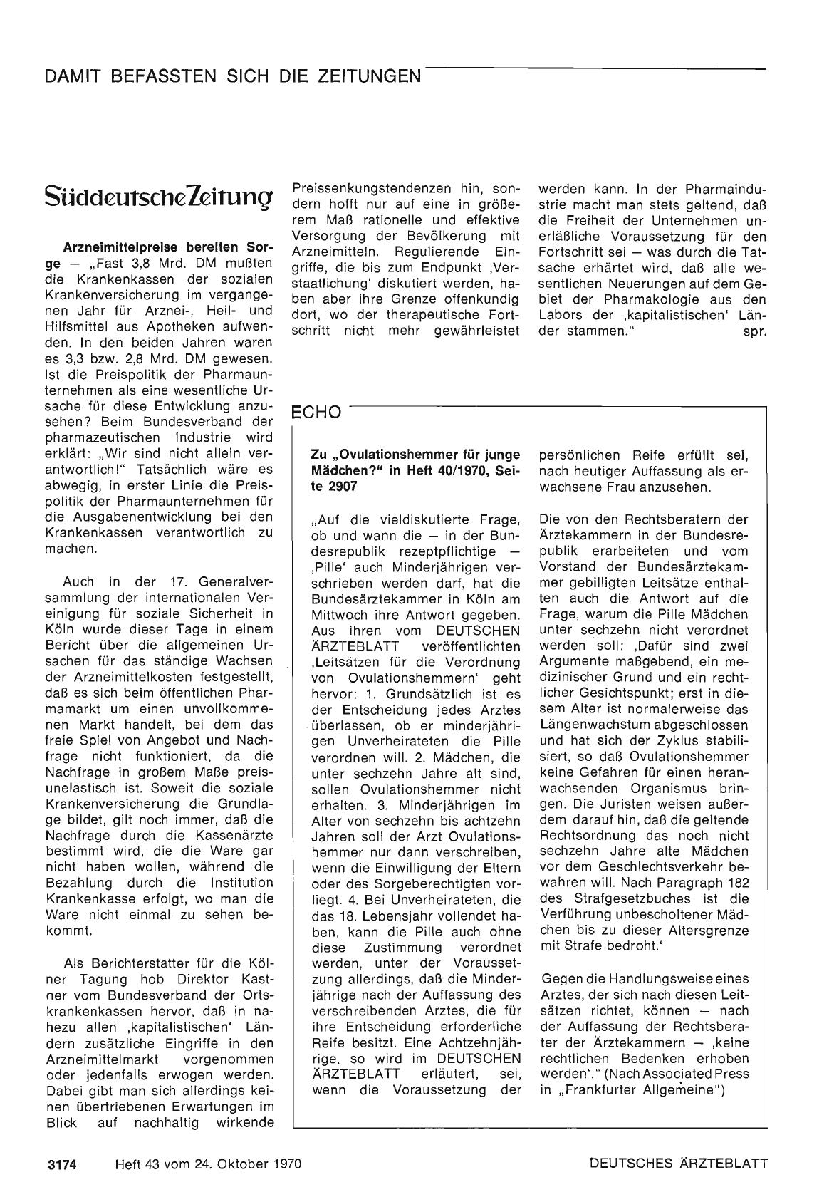 Vorschauseite 1: Arzneimittelpreise bereiten Sorge