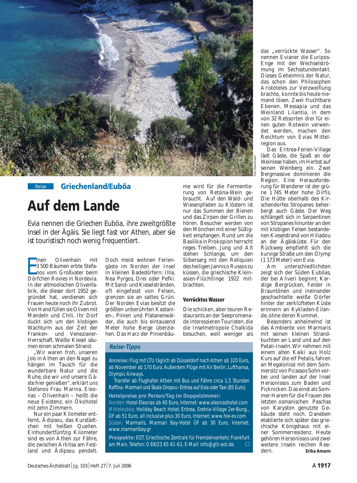 Vorschauseite 1: Griechenland/Euböa: Auf dem Lande
