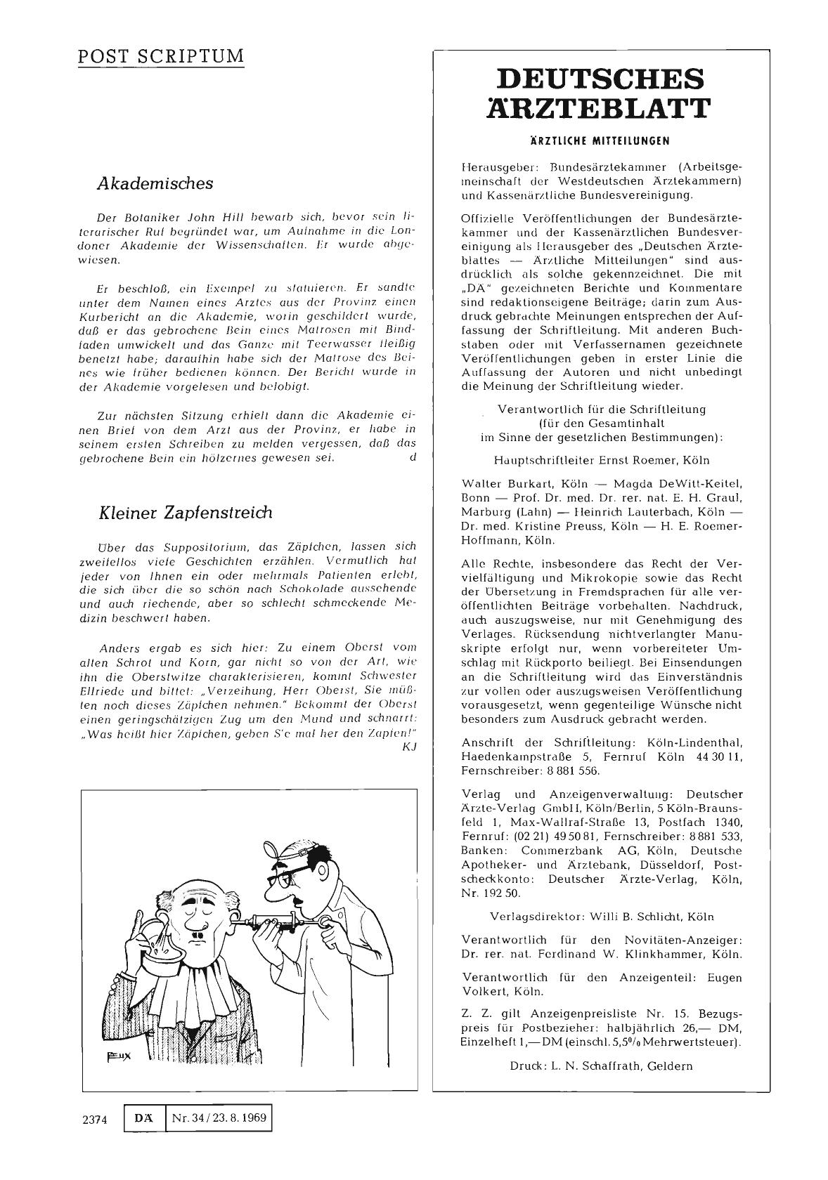 Vorschauseite 1: Akademisches / Kleiner Zapfenstreich