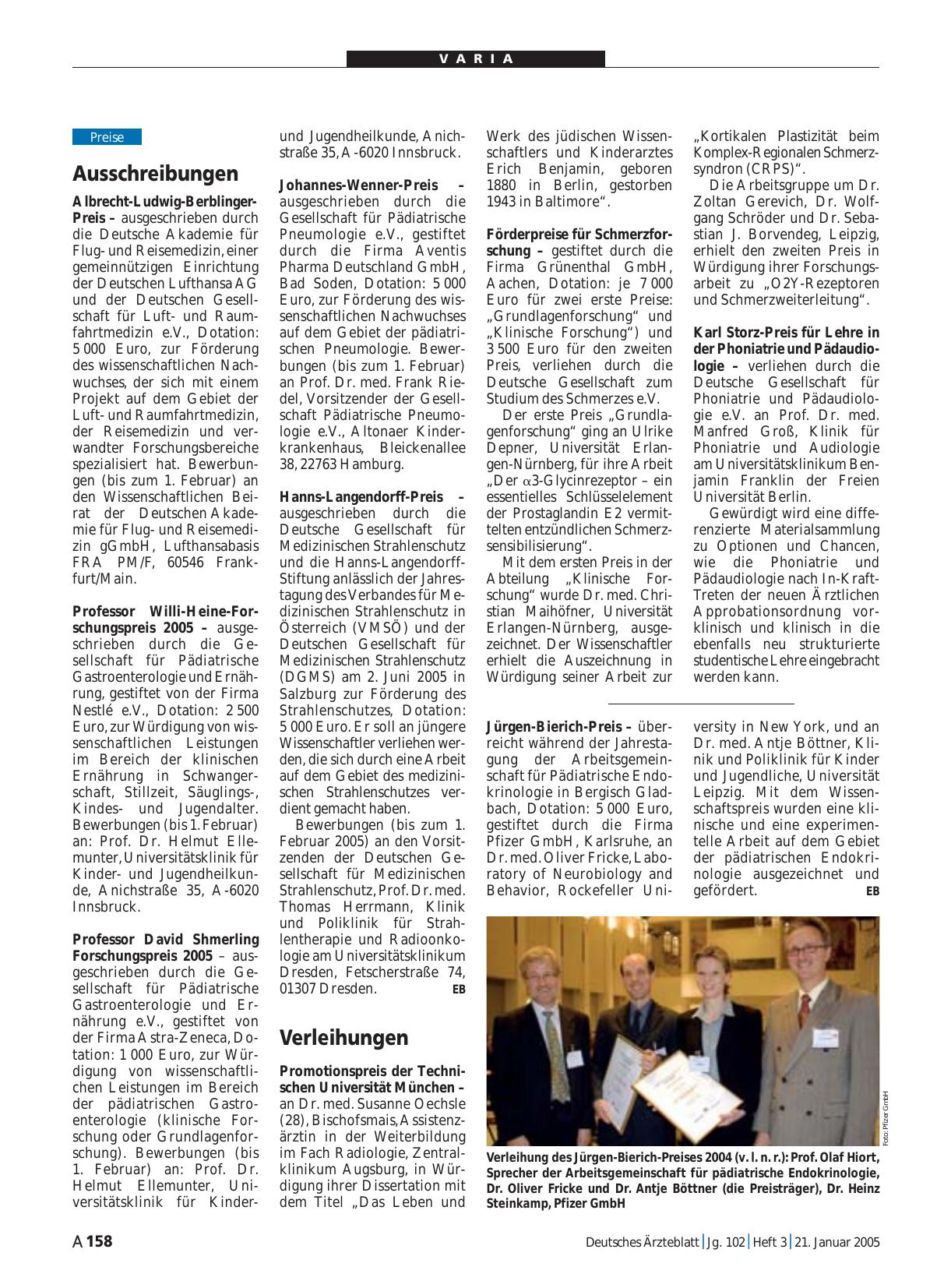 Vorschauseite 1: Ausschreibungen