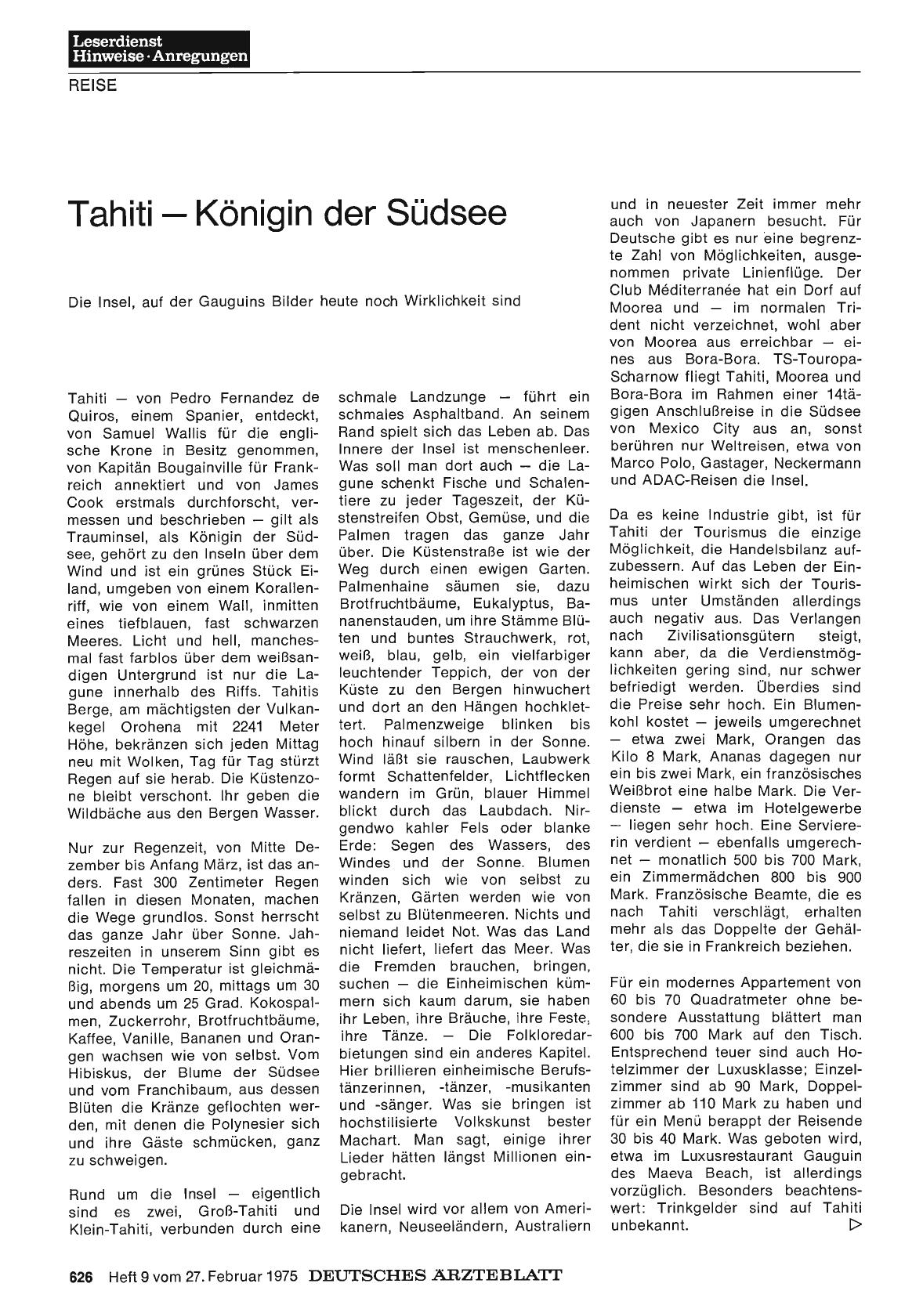 Vorschauseite 1: Tahiti Königin der Südsee