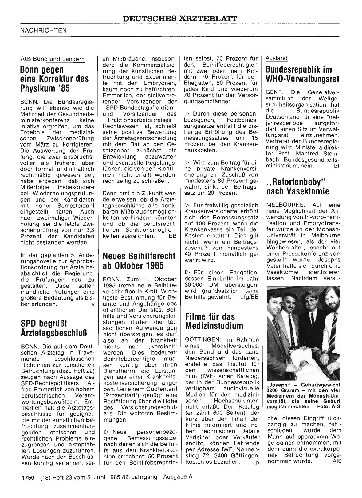Vorschauseite 1: SPD begrüßt Ärztetagsbeschluß