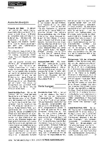 Vorschauseite 1: Verleihungen
