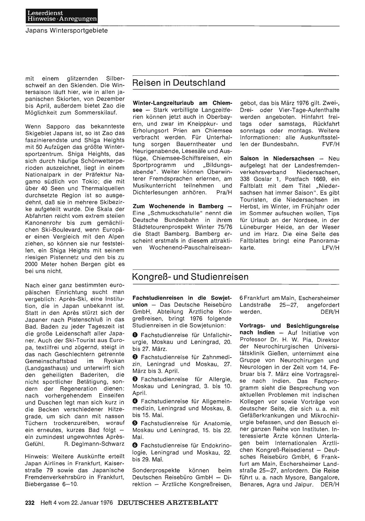 Vorschauseite 1: Reisen in Deutschland