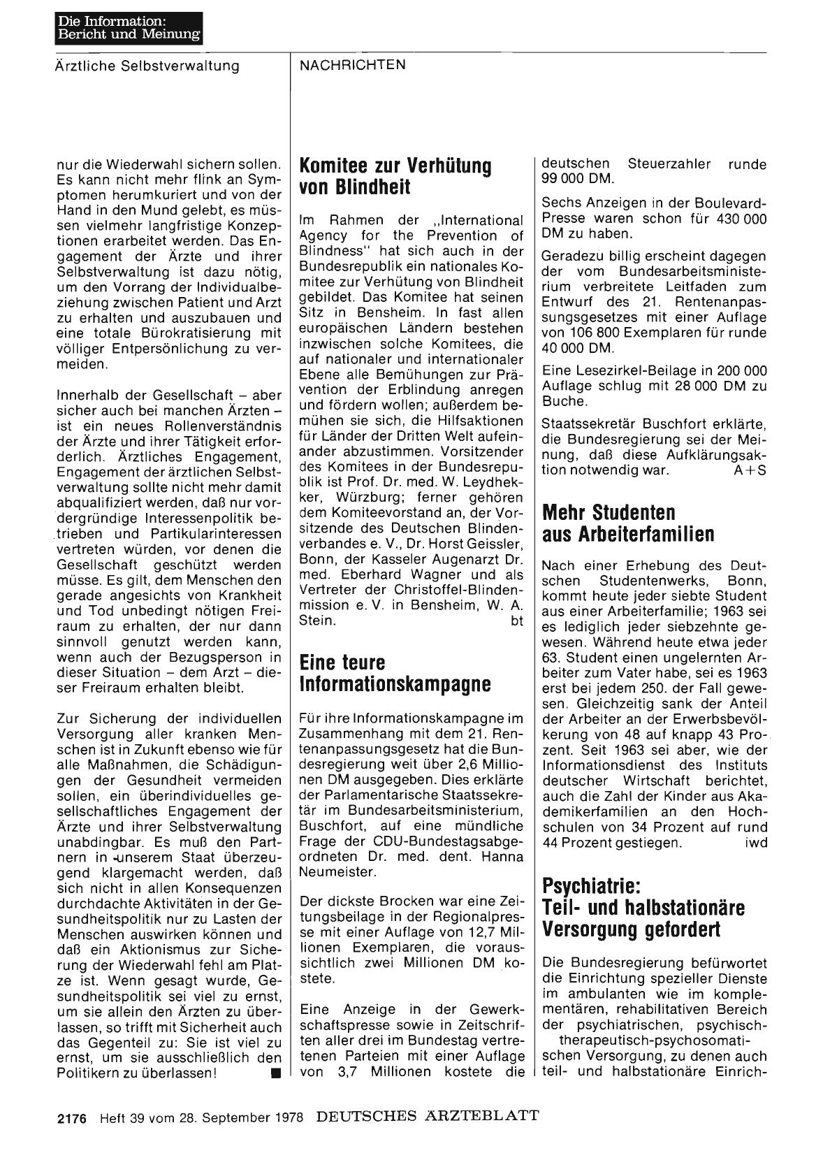 Vorschauseite 1: Psychiatrie: Teilund halbstationäre Versorgung gefordert