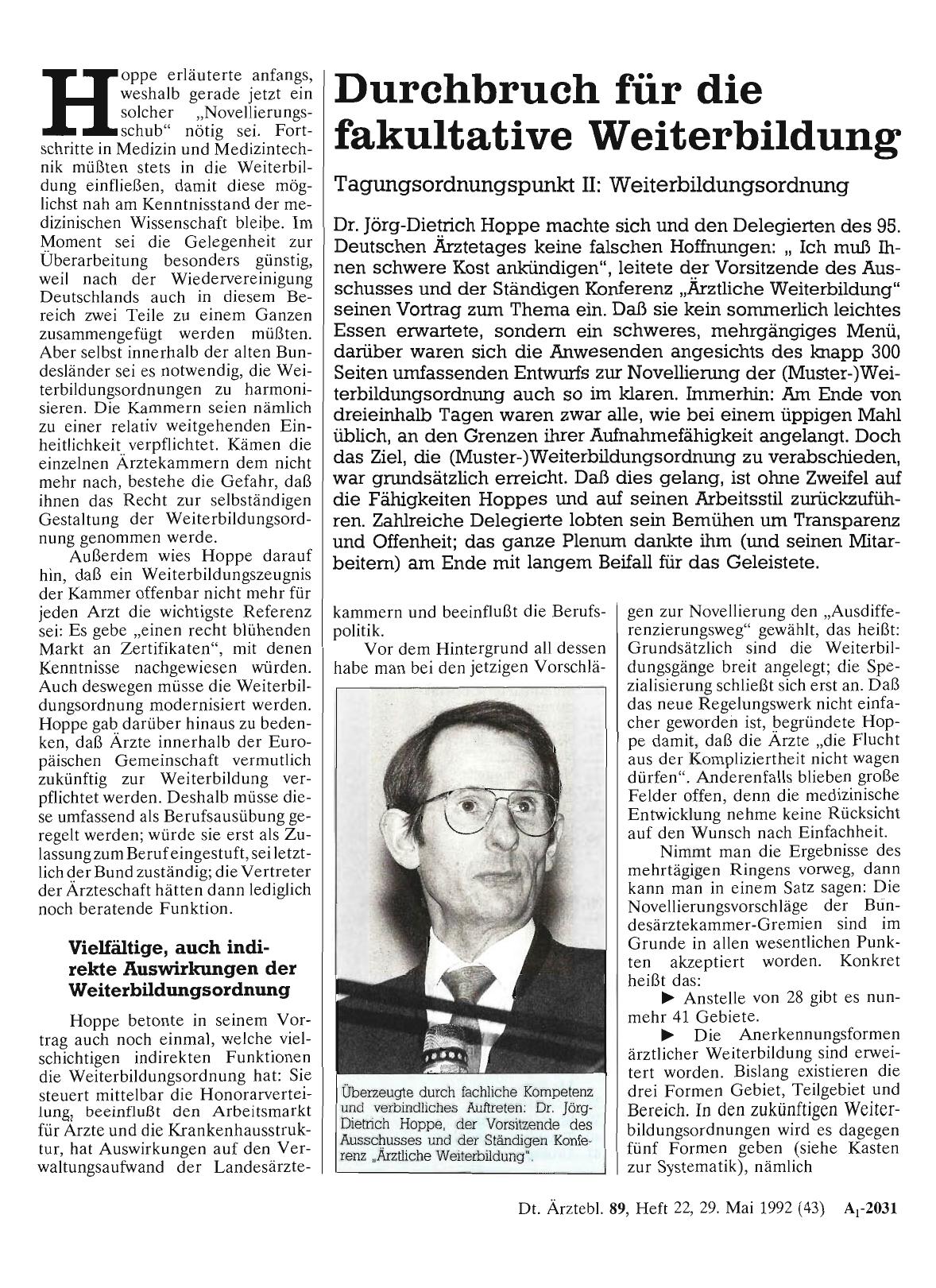 Vorschauseite 1: Durchbruch für die fakultative Weiterbildung