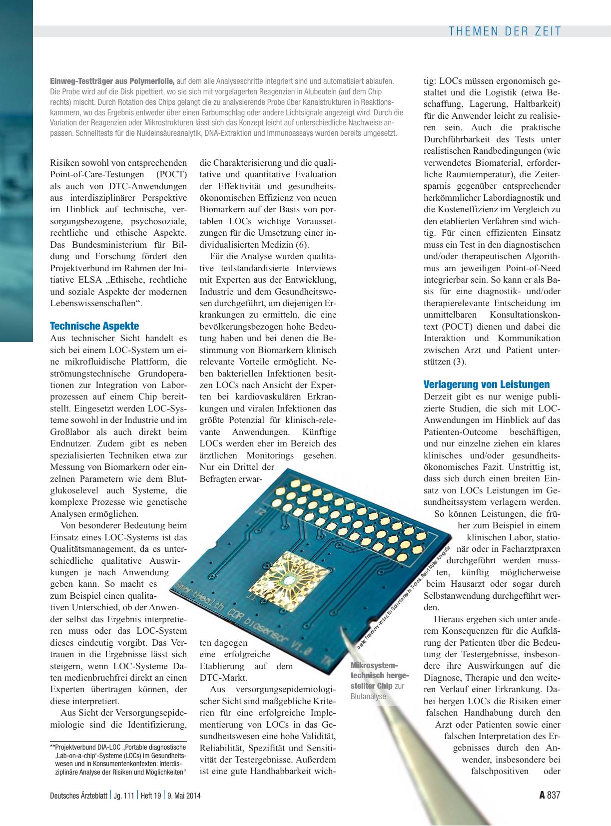 Vorschauseite 2: Portable Lab-on-a-chip-Systeme: Hip oder Hype?
