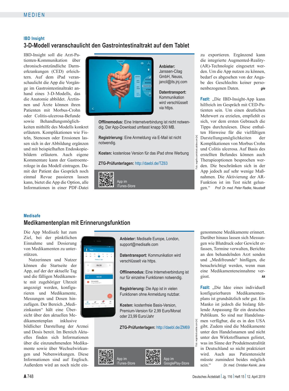 Vorschauseite 1: Medisafe: Medikamentenplan mit Erinnerungsfunktion