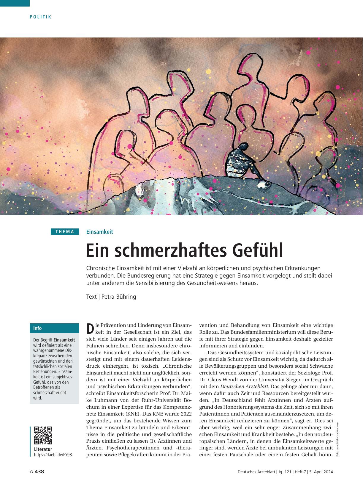 Vorschauseite 1: Einsamkeit: Ein schmerzhaftes Gefühl