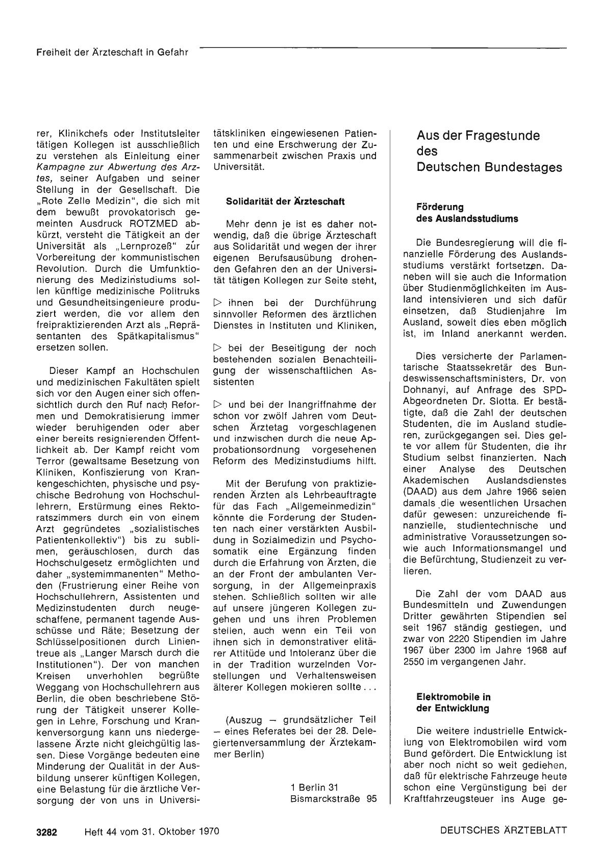 Vorschauseite 1: Aus der Fragestunde des Deutschen Bundestages