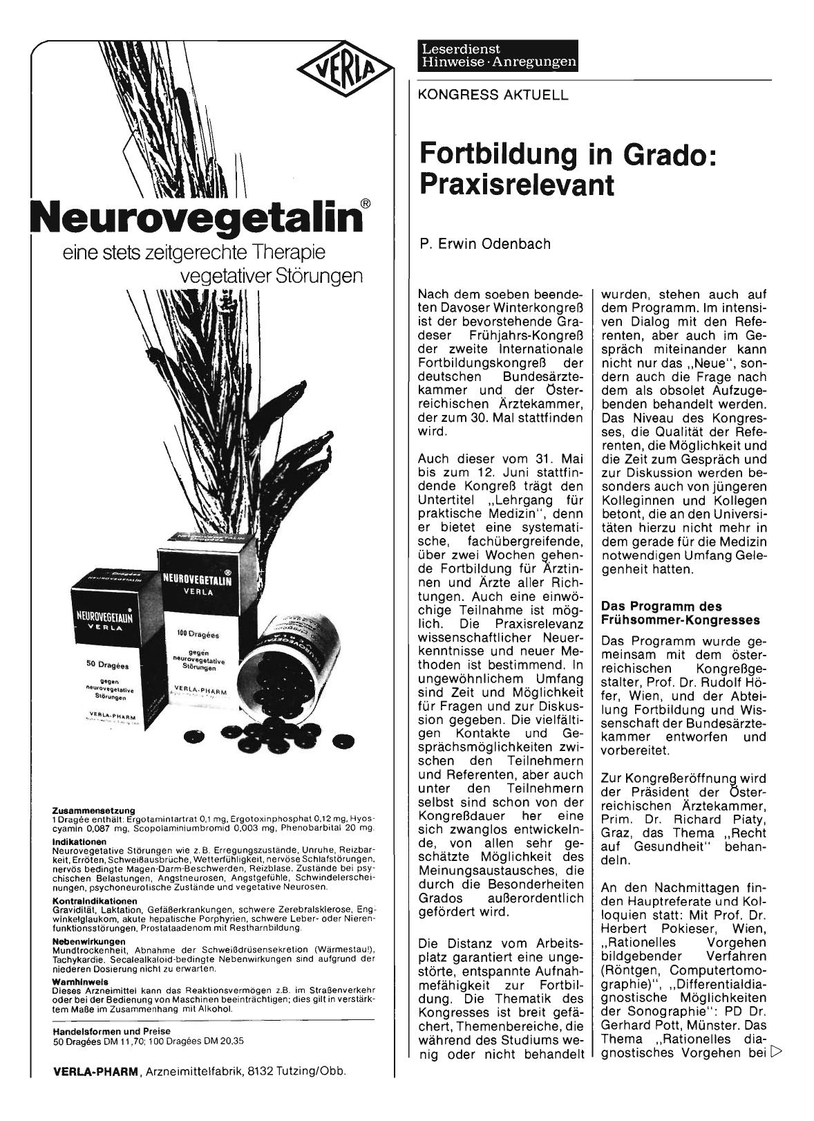 Vorschauseite 1: Fortbildung in Grado: Praxisrelevant