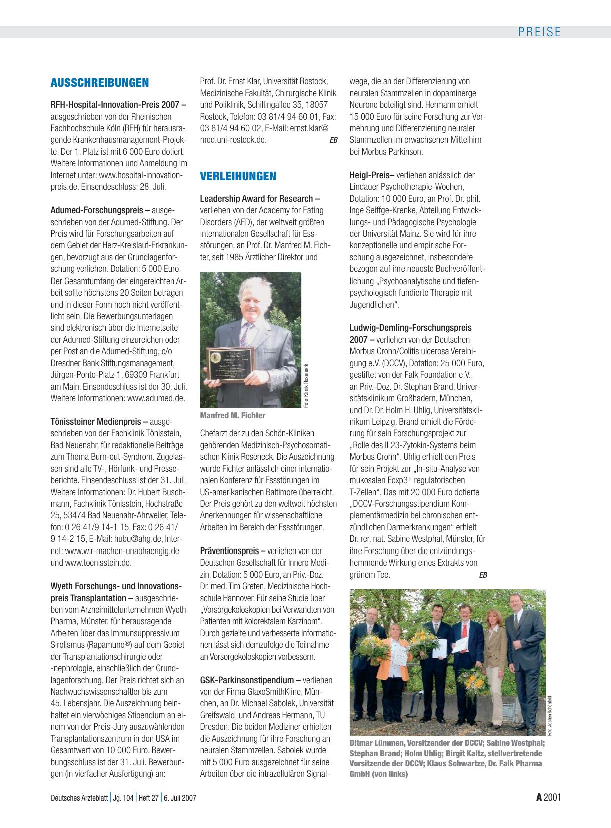Vorschauseite 1: Ausschreibungen