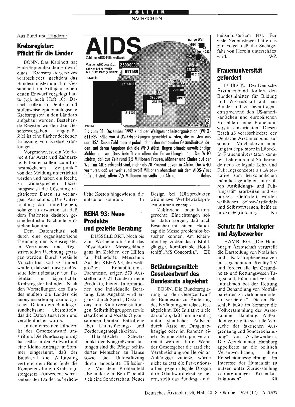 Vorschauseite 1: Frauenuniversität gefordert