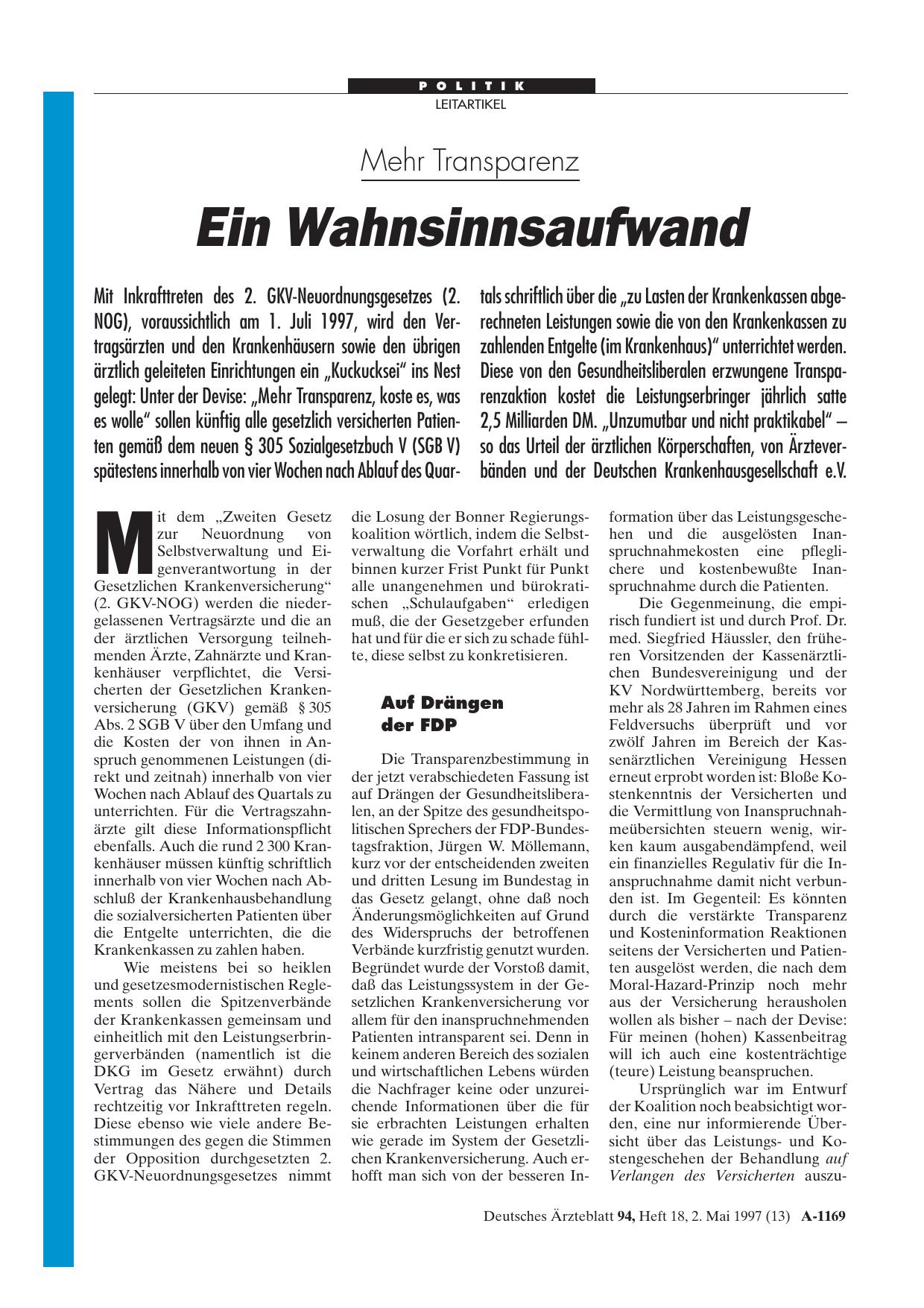 Vorschauseite 1: Mehr Transparenz: Ein Wahnsinnsaufwand
