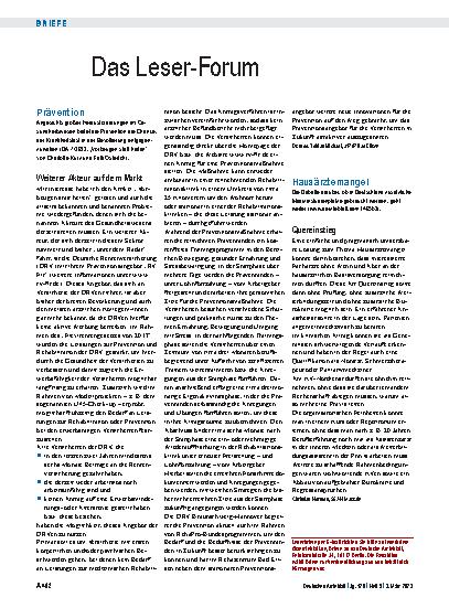 Vorschauseite 1: Hausärztemangel: Quereinstieg