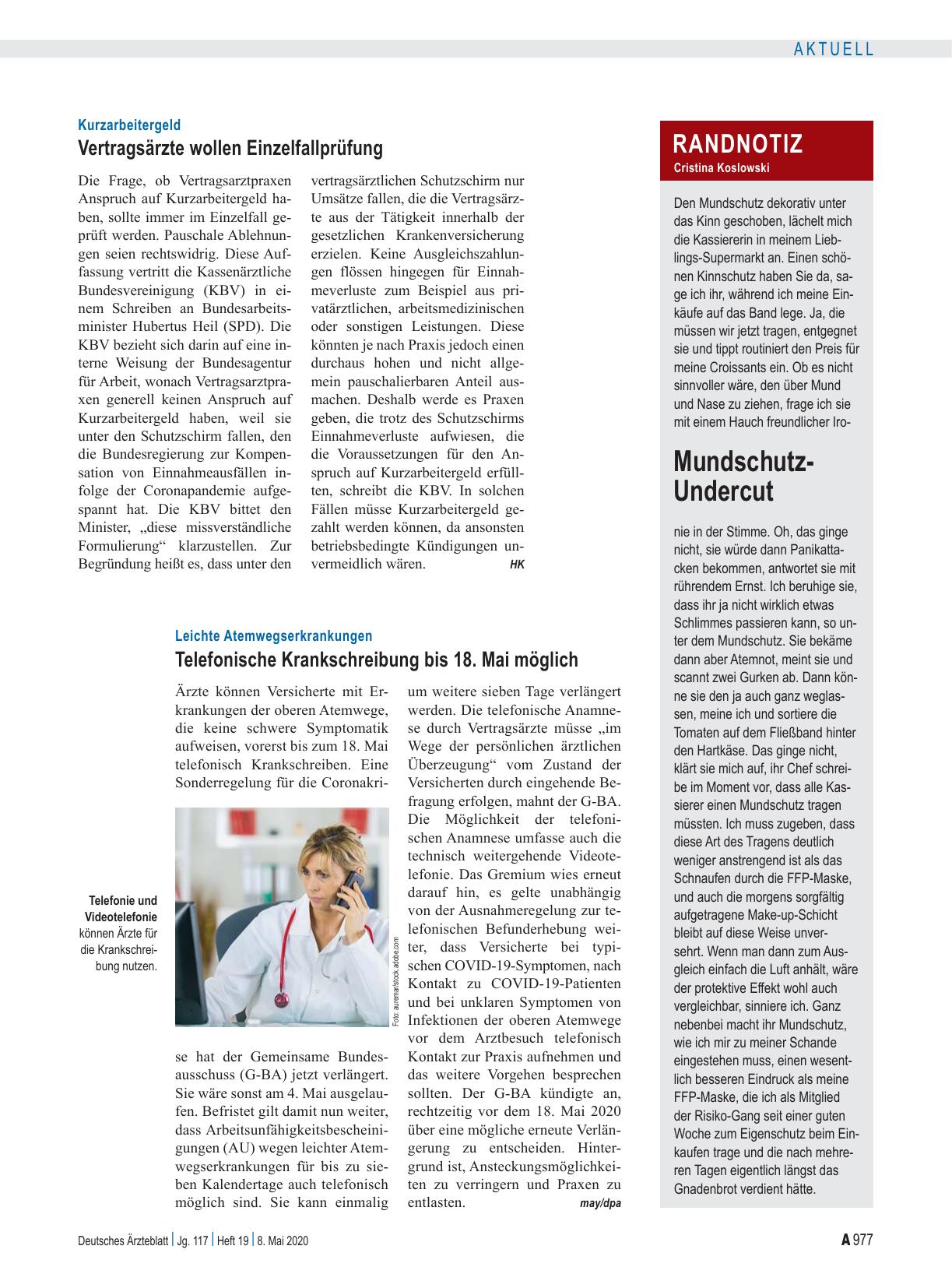 Vorschauseite 1: Randnotiz: Mundschutz-Undercut