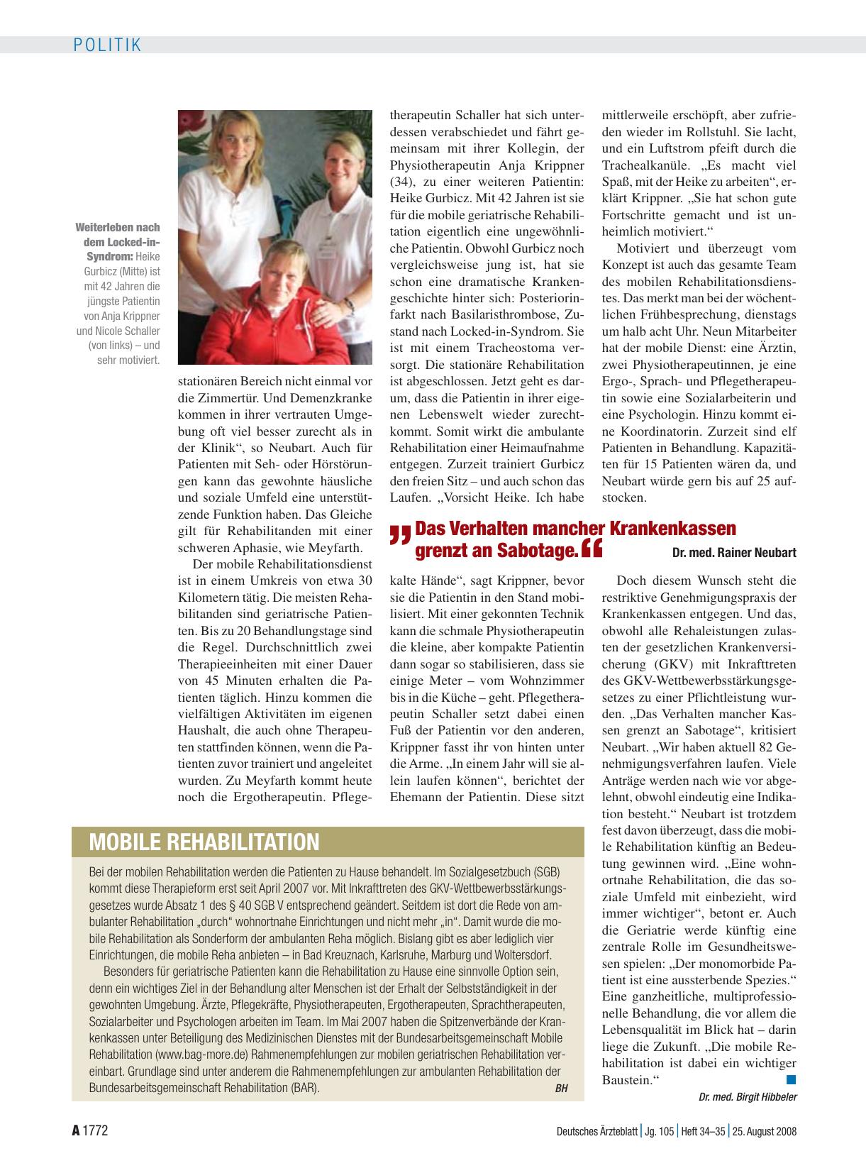 Vorschauseite 1: Mobile Rehabilitation