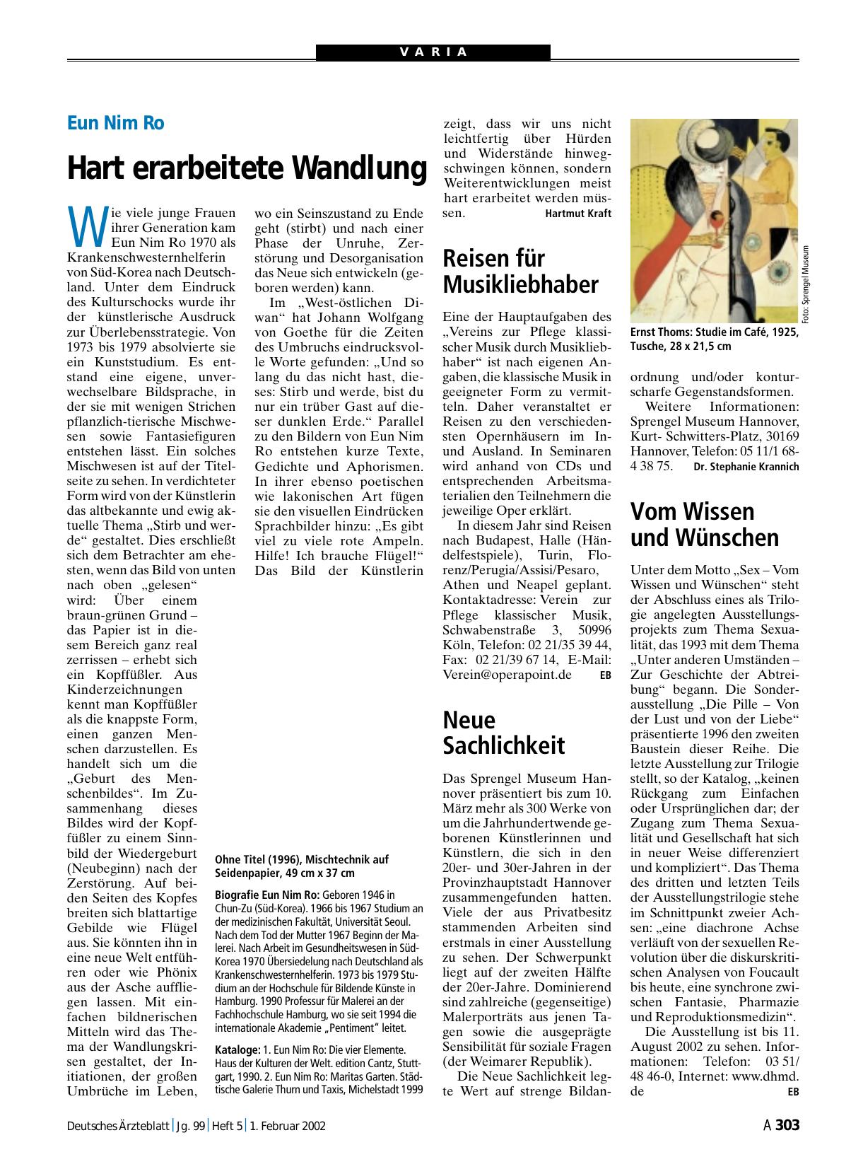 Vorschauseite 1: Neue Sachlichkeit