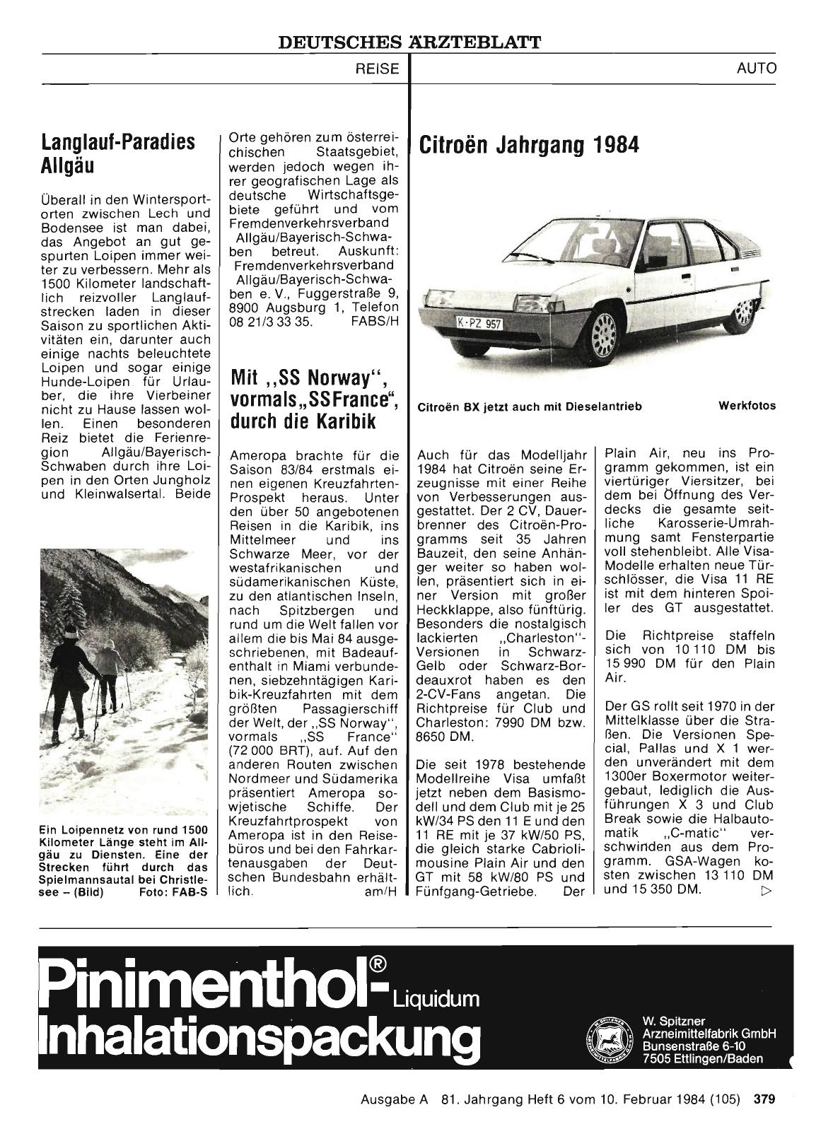 Vorschauseite 1: Citroen Jahrgang 1984