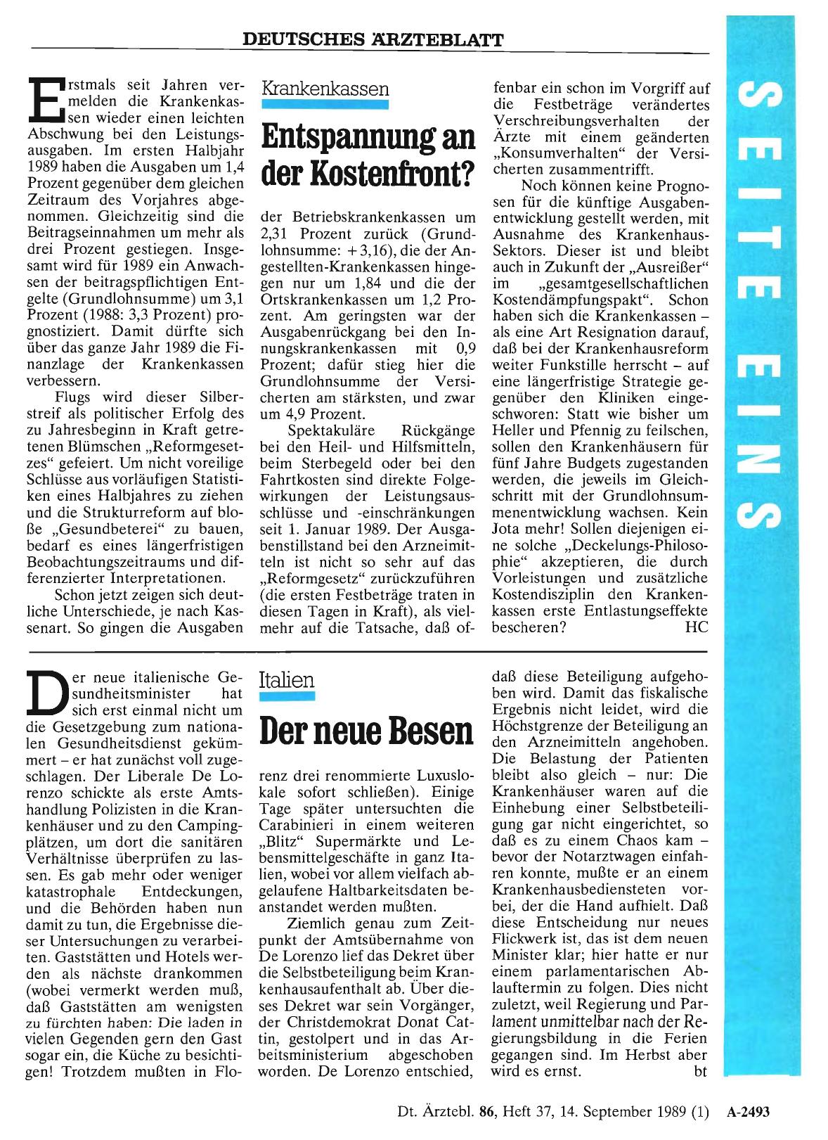 Vorschauseite 1: Italien: Der neue Besen
