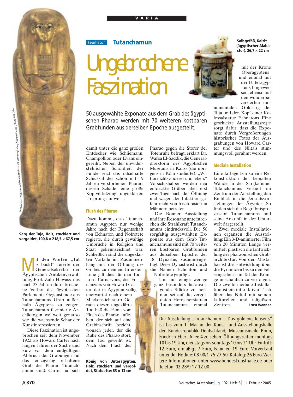 Vorschauseite 1: Tutanchamun: Ungebrochene Faszination