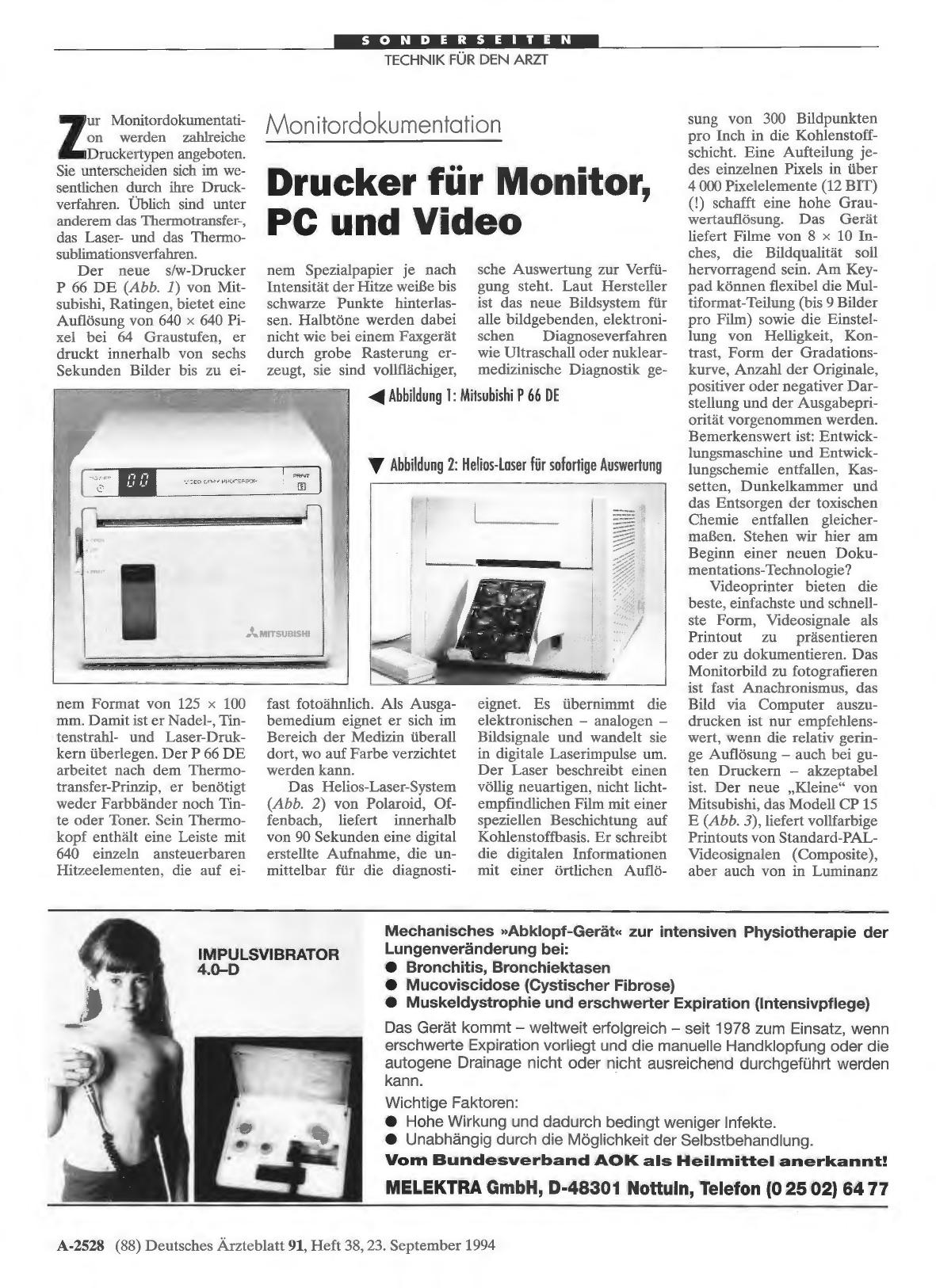 Vorschauseite 1: Monitordokumentation: Drucker für Monitor, PC und Video