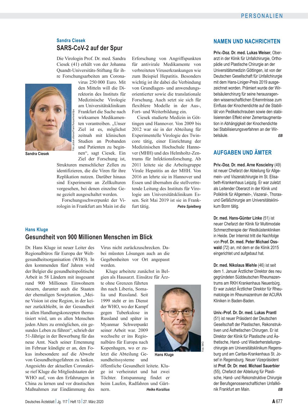 Vorschauseite 1: Sandra Ciesek: SARS-CoV-2 auf der Spur