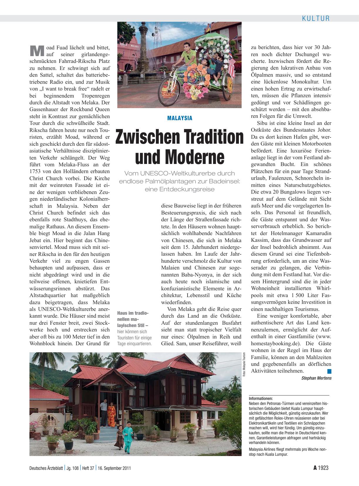 Vorschauseite 1: Malaysia: Zwischen Tradition und Moderne