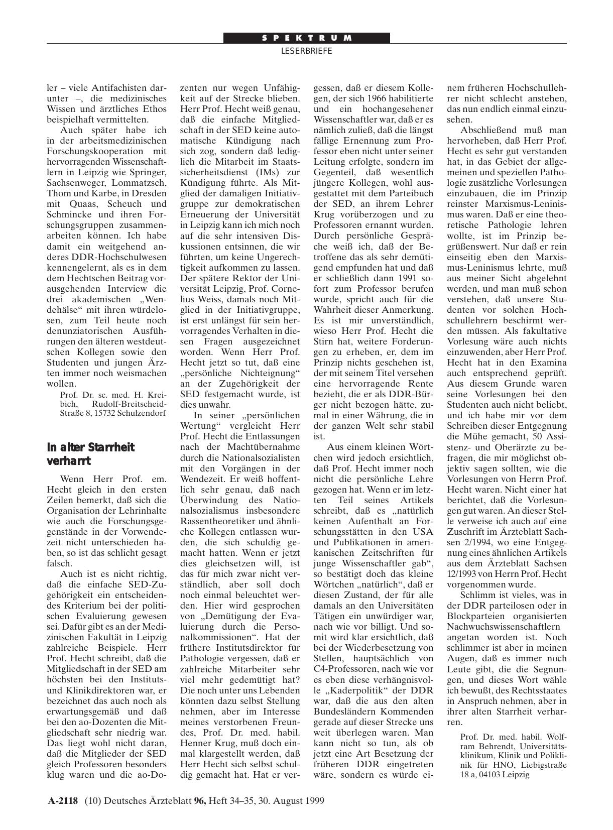 Vorschauseite 1: DDR: In alter Starrheit verharrt