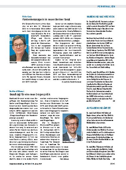 Vorschauseite 1: Ulrike Gote: Pandemiemanagerin im neuen Berliner Senat