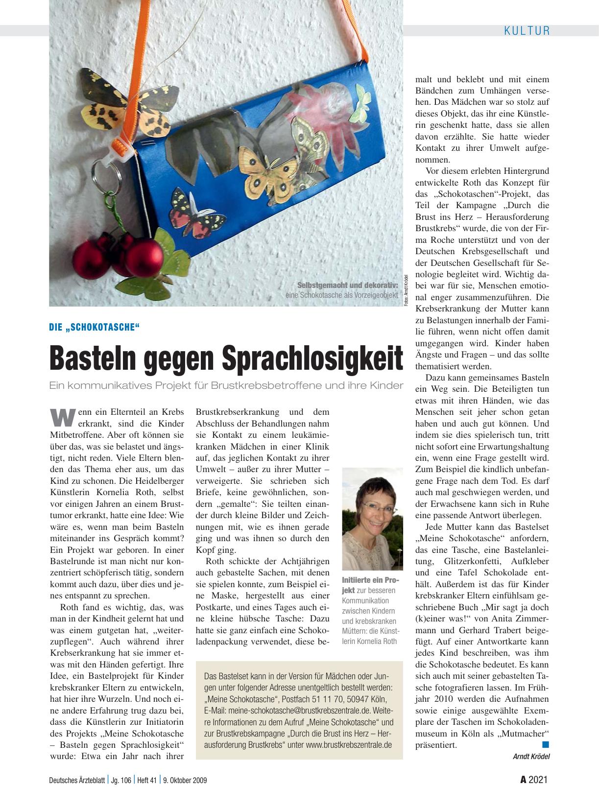 Vorschauseite 1: Die „Schokotasche“: Basteln gegen Sprachlosigkeit