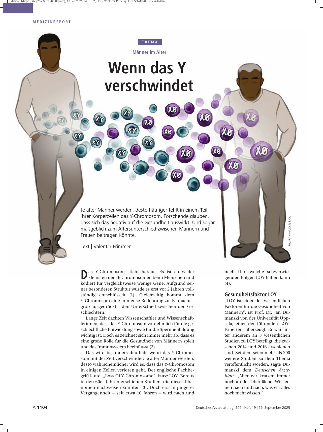 Vorschauseite 1: Männer im Alter: Wenn das Y verschwindet
