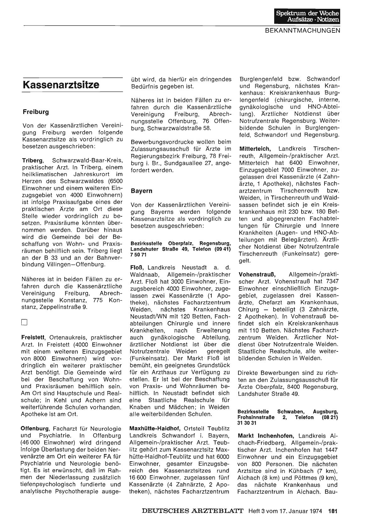 Vorschauseite 1: Kassenarztsitze