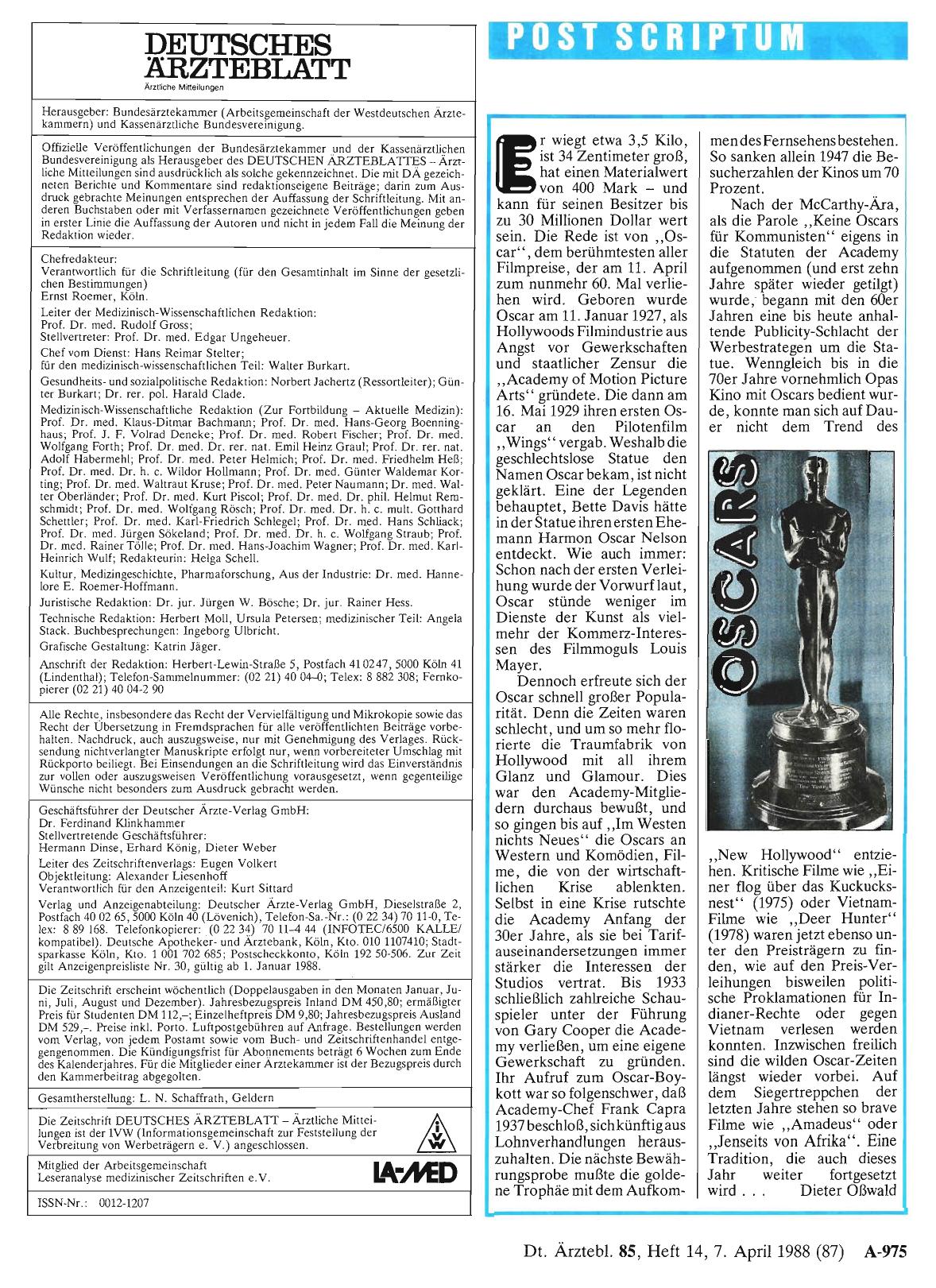 Vorschauseite 1: Oscars