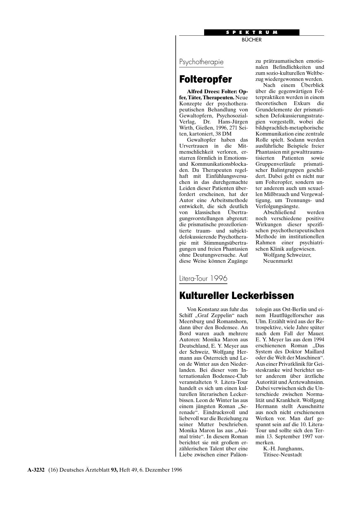 Vorschauseite 1: Folter: Opfer, Täter, Therapeuten