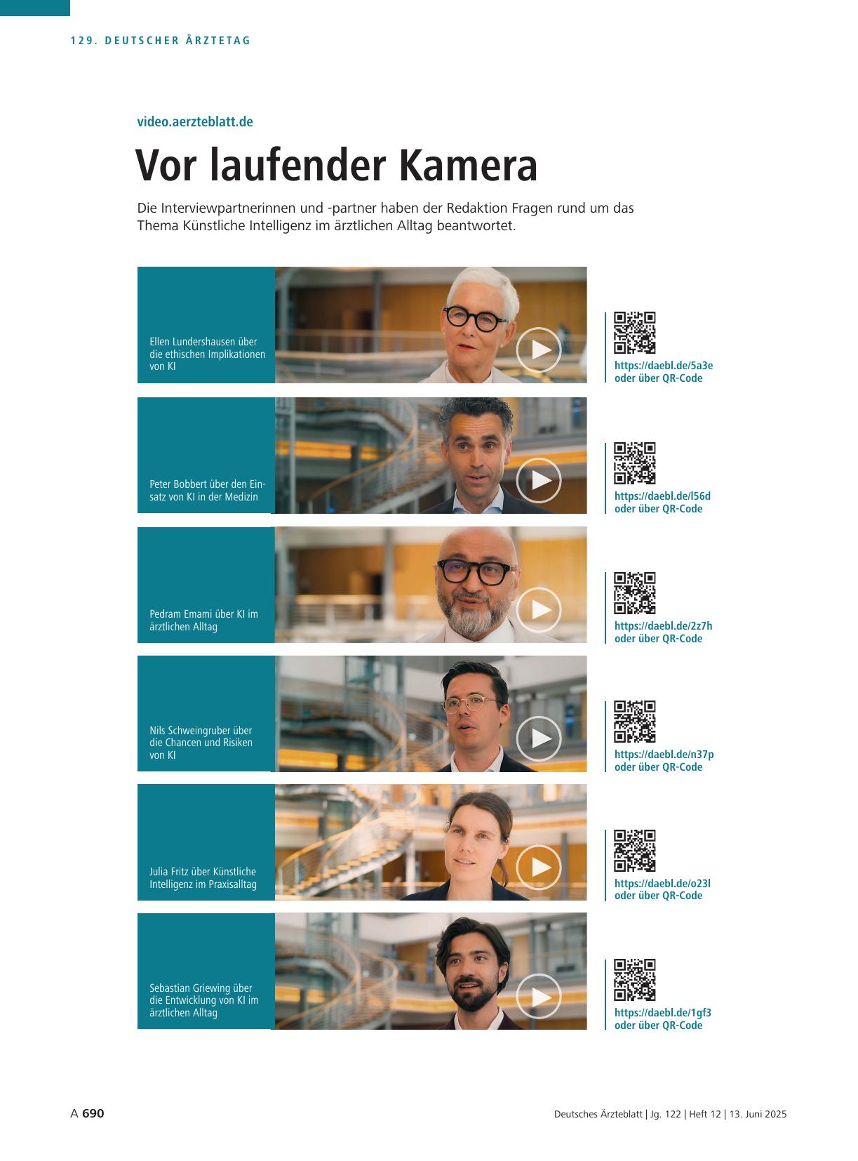 Vorschauseite 1: video.aerzteblatt.de: Vor laufender Kamera