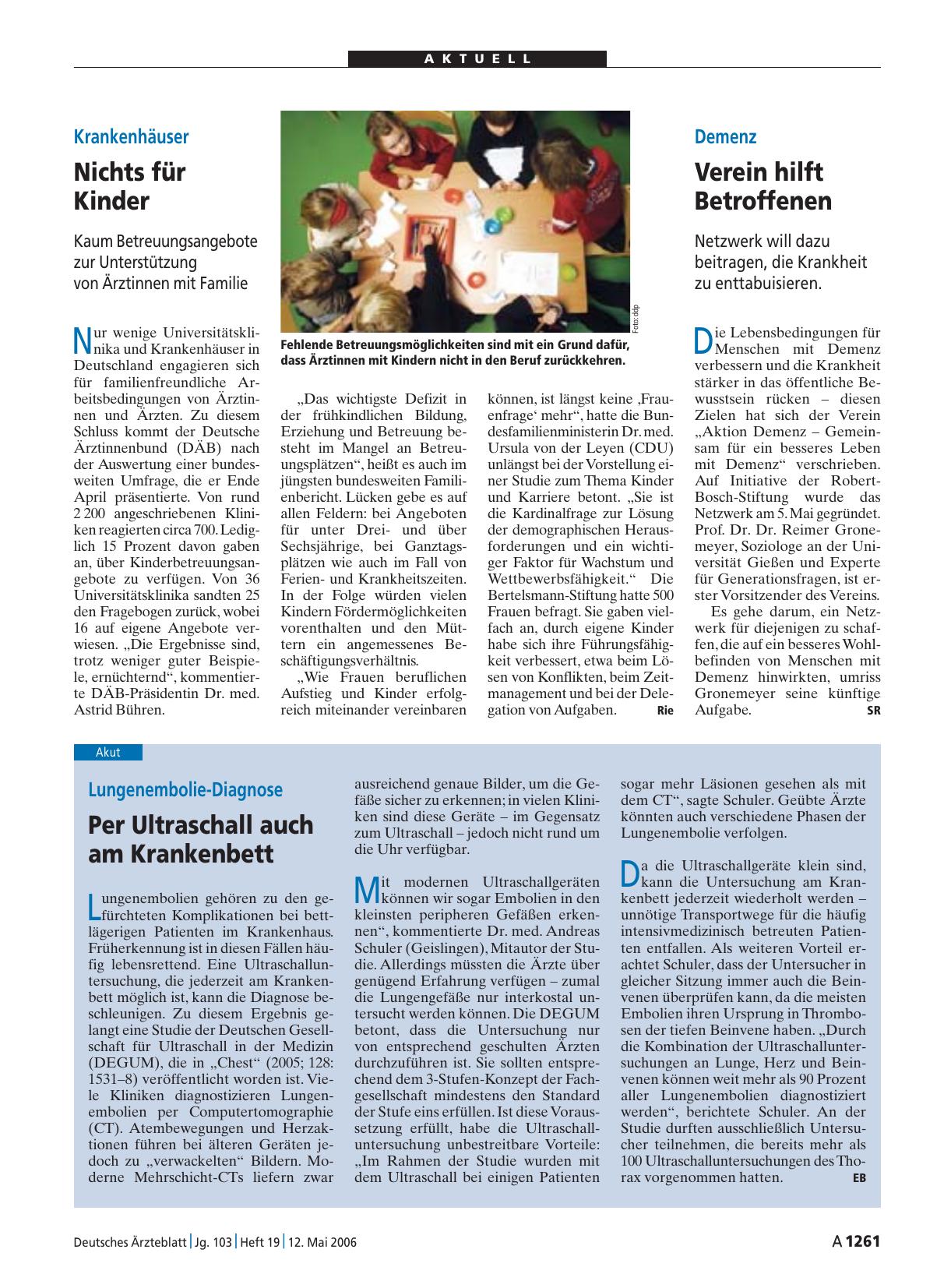 Vorschauseite 1: Demenz: Verein hilft Betroffenen