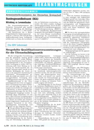 Vorschauseite 1: Bundesgesundheitsamt (BGA): Mitteilung zu Levomethadon