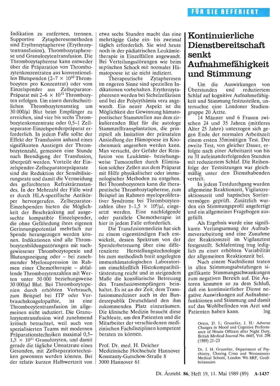 Vorschauseite 1: Kontinuierliche Dienstbereitschaft senkt Aufnahmefähigkeit und Stimmung
