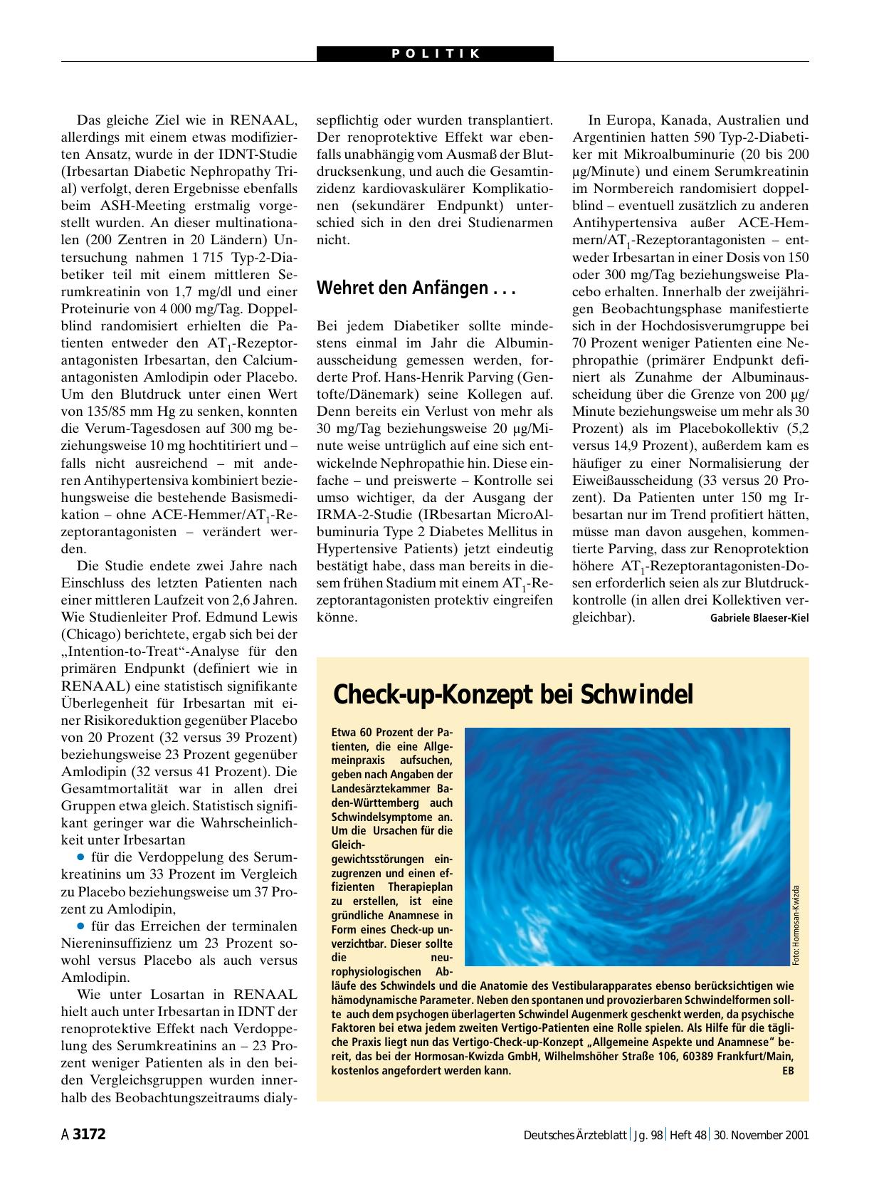 Vorschauseite 1: Check-up-Konzept bei Schwindel