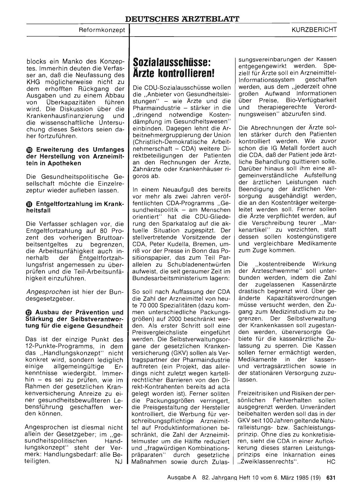 Vorschauseite 1: Sozialausschüsse: Ärzte kontrollieren!