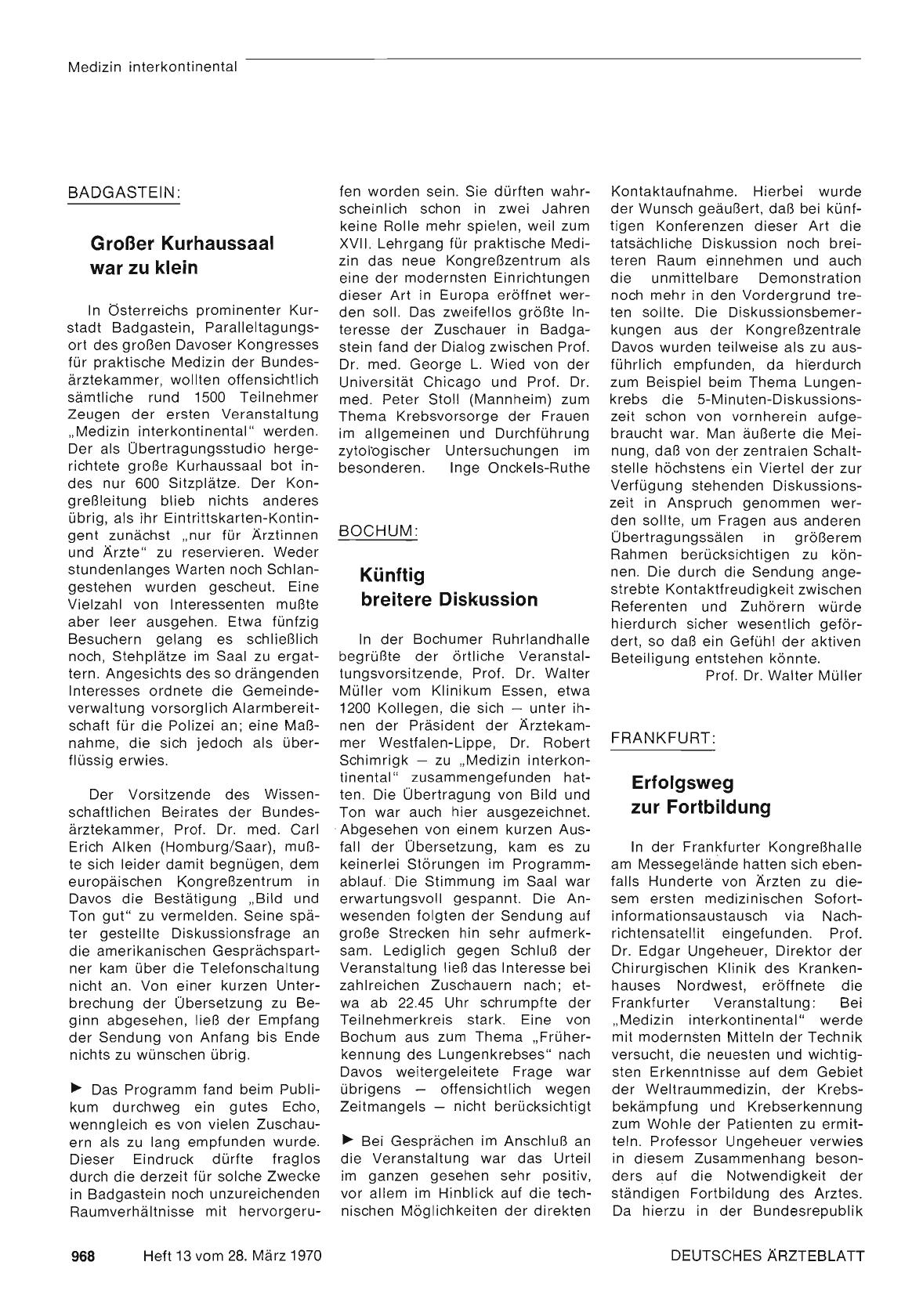 Vorschauseite 1: Bochum: Künftig breitere Diskussion
