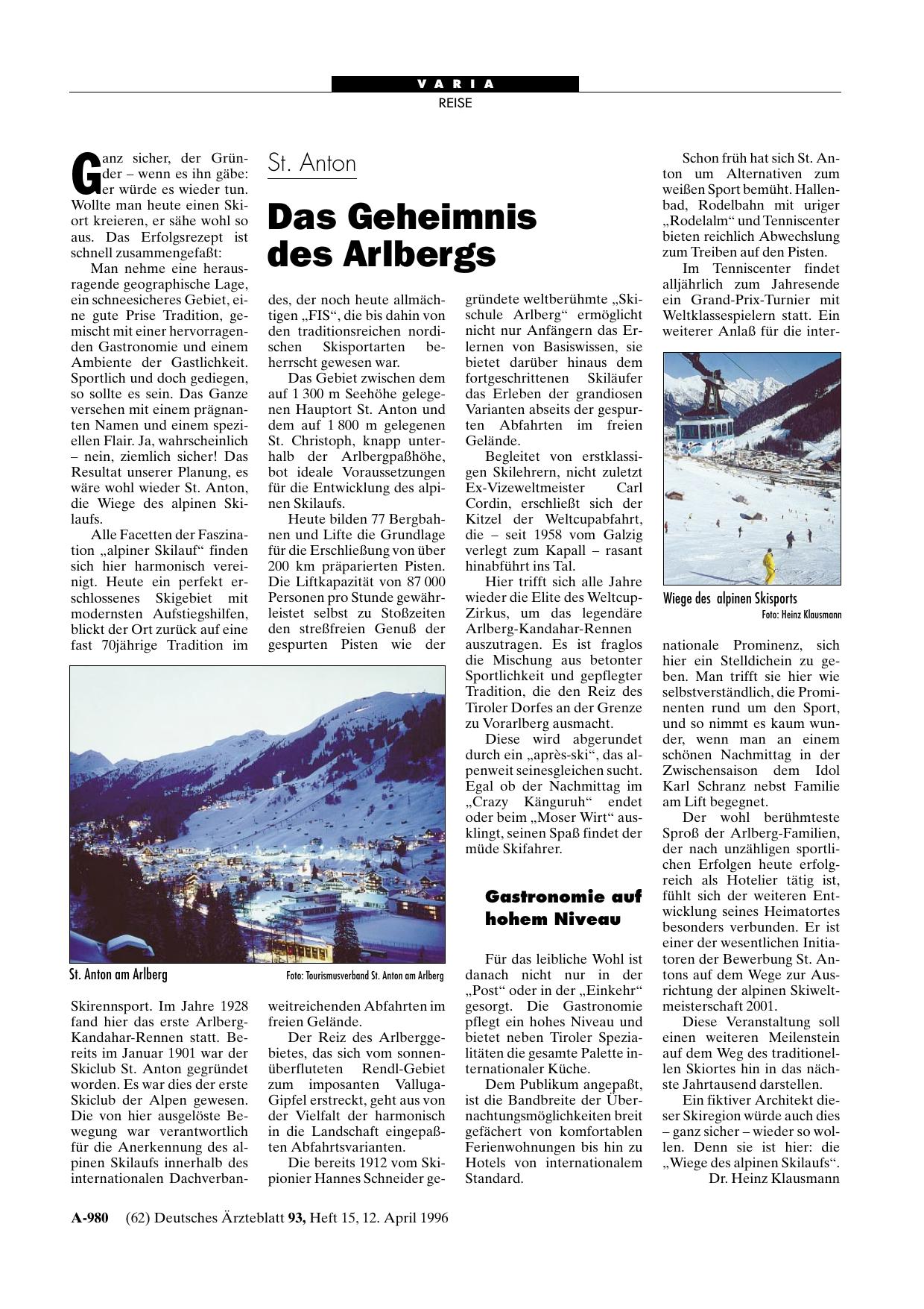 Vorschauseite 1: St. Anton: Das Geheimnis des Arlbergs