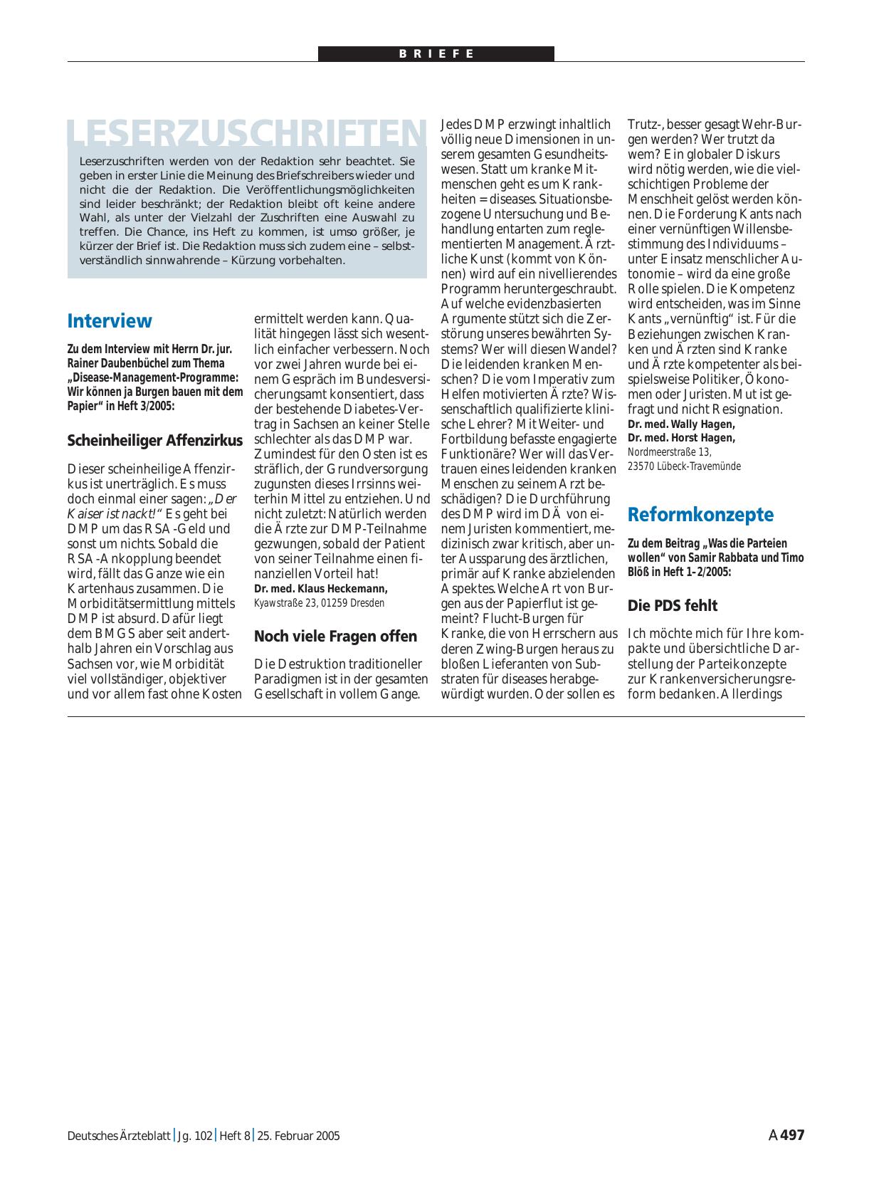 Vorschauseite 1: Interview: Noch viele Fragen offen